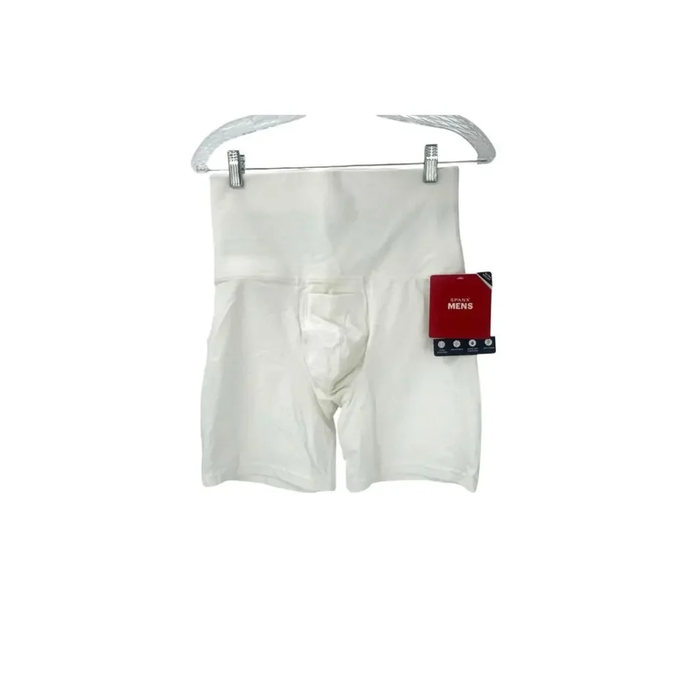 Spanx Men's Shaping Shorts Cotton Boxer Brief Bright White Size Medium NWT